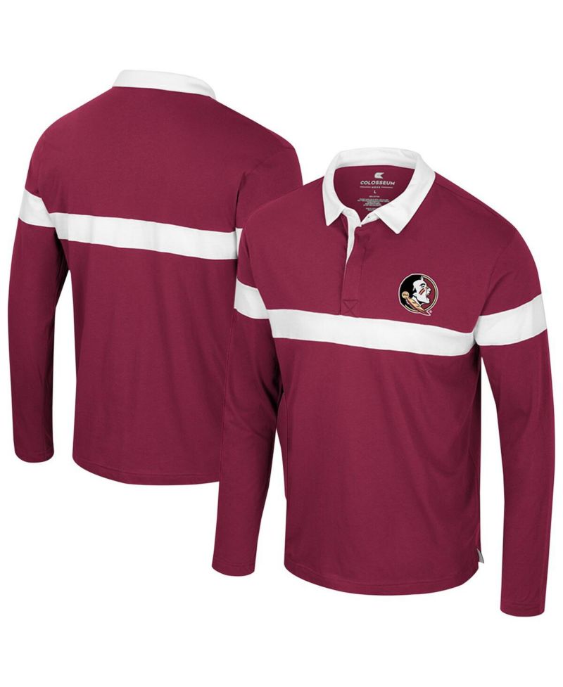Men's Garnet Florida State Seminoles Too Cool for School Long Sleeve Polo Shirt