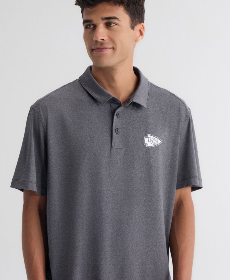 Men's Charcoal Kansas City Chiefs Clutch Polo Shirt