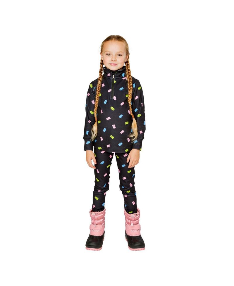 Big Girls (6-14) Two Piece Thermal Underwear Printed Gummy Bears