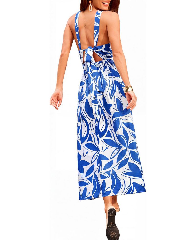 Women's Beach House Tropical Maxi Beach Dress