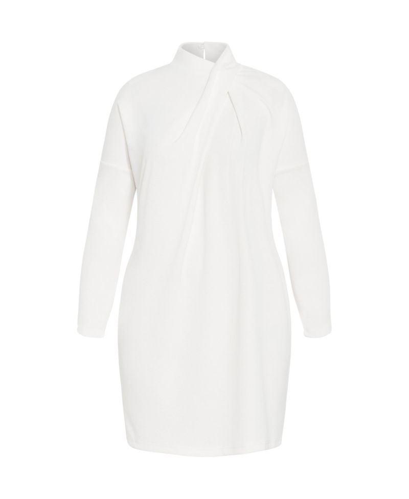 Plus Size Wrap Neck Dress