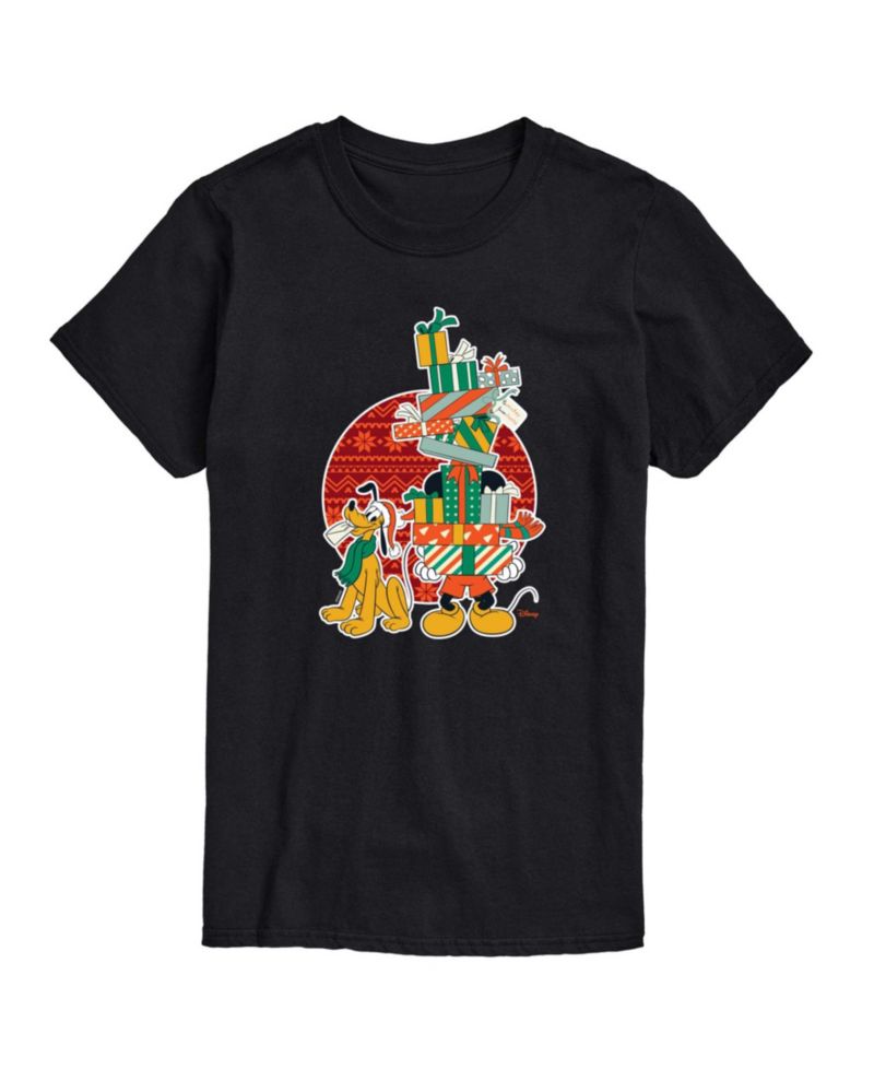 Men's Disney Mickey And Presents Short-Sleeve Graphic T-Shirt