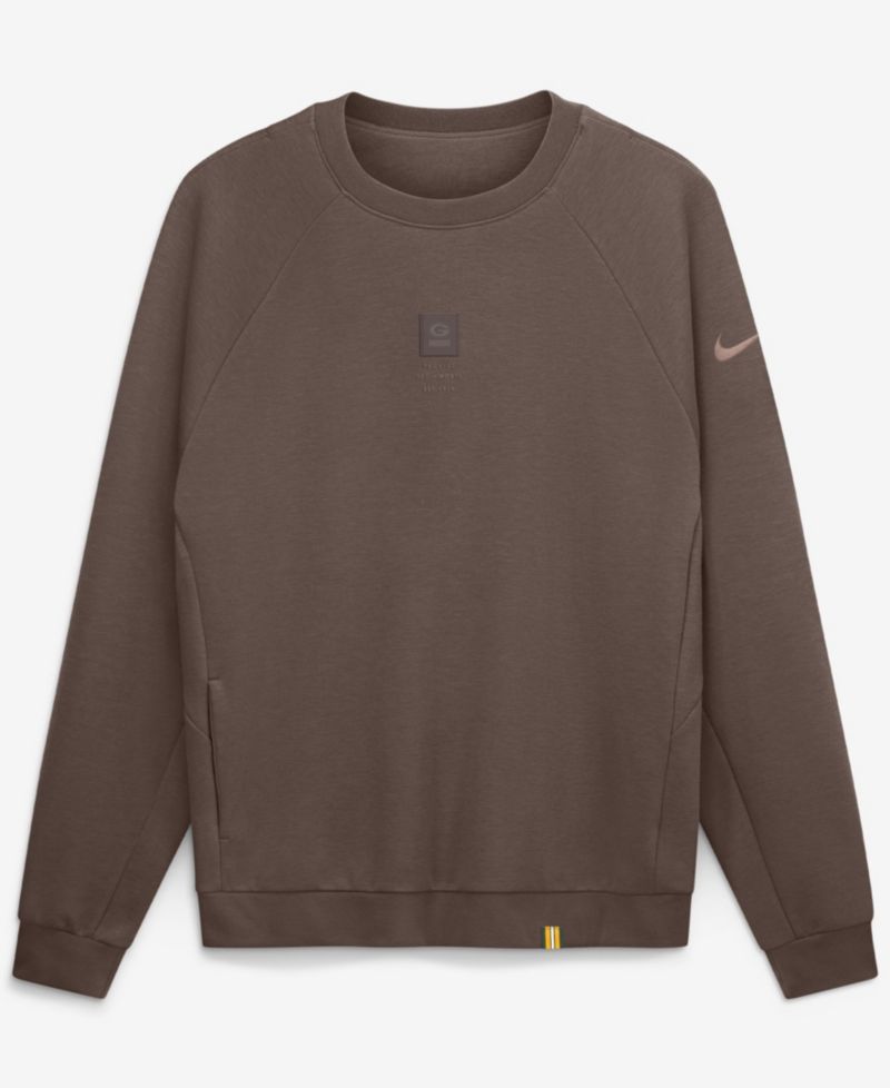 Men's Brown Green Bay Packers Full Defense Dri-FIT Primary Sweatshirt