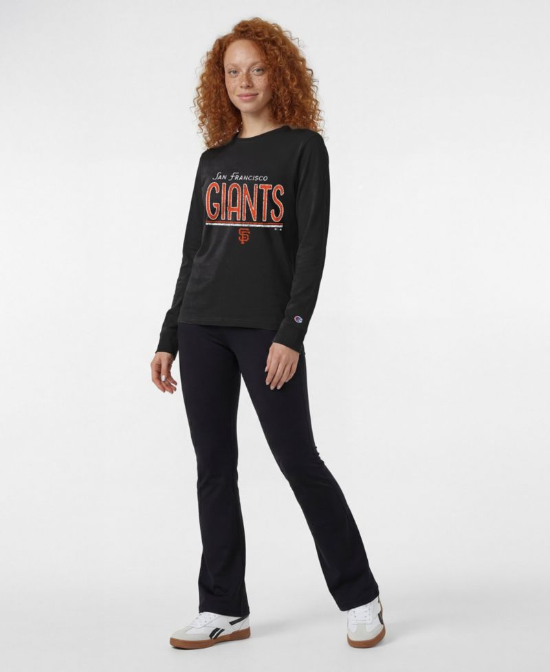 Women's San Francisco Giants Long-Sleeve Distressed T-Shirt