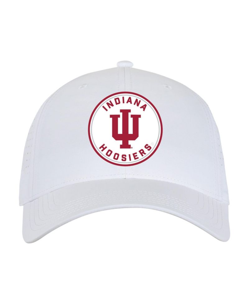 Men's and Women's White Indiana Hoosiers Brezo Adjustable Hat