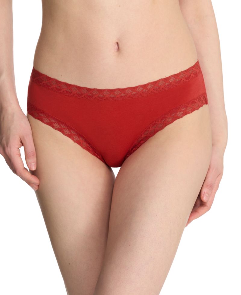 Bliss Lace-Trim Cotton Brief Underwear 156058