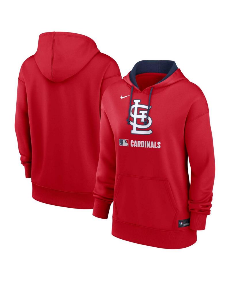 Women's Red St. Louis Cardinals Authentic Collection Performance Pullover Hoodie
