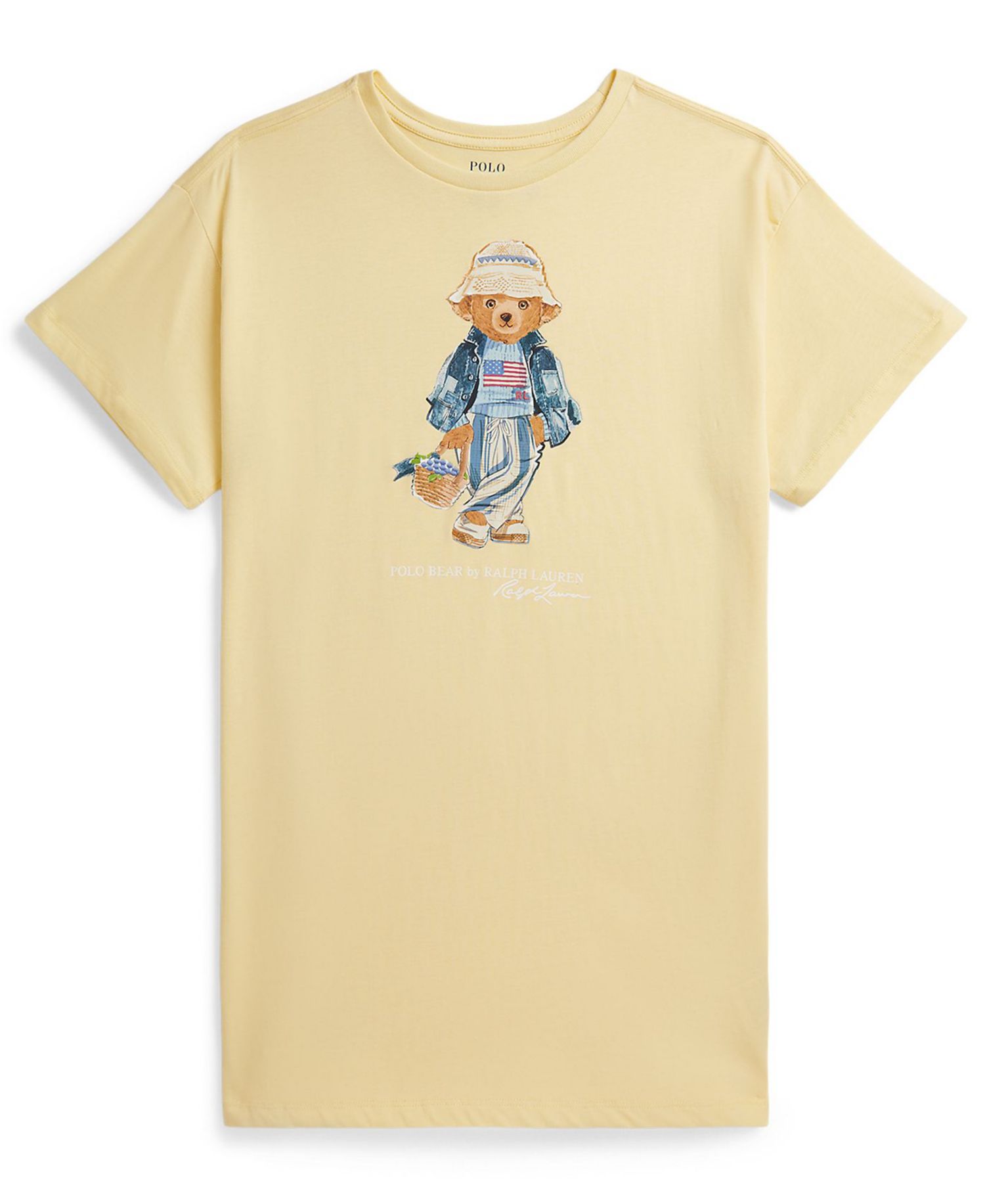 Трикотажное платье Polo Bear с круглым вырезом для девочек от 7 до 16 лет