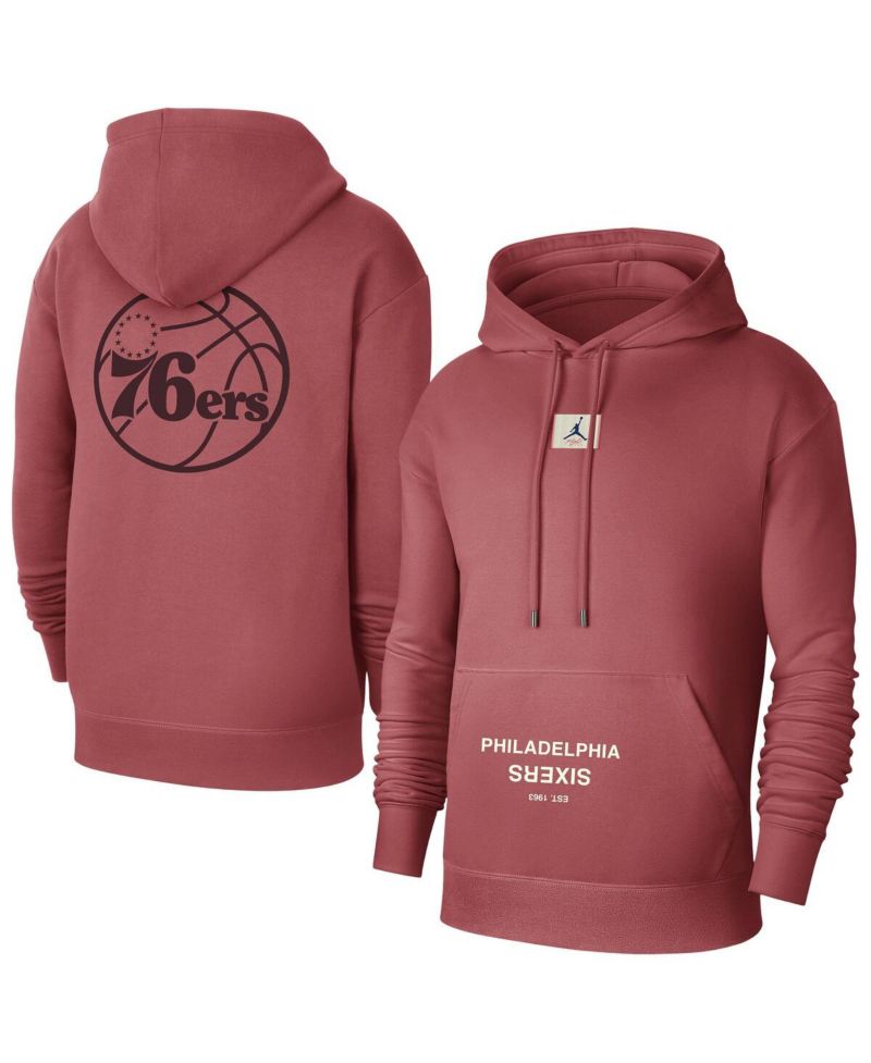 Men's Red Philadelphia 76ers Courtside Statement Edition Pullover Hoodie