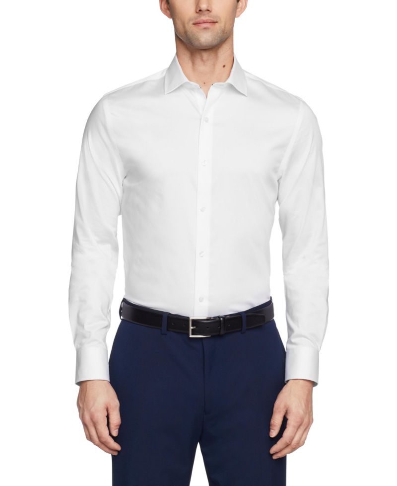 Men's Flex Wrinkle Free Stretch Twill Dress Shirt, Regular & Slim Fit