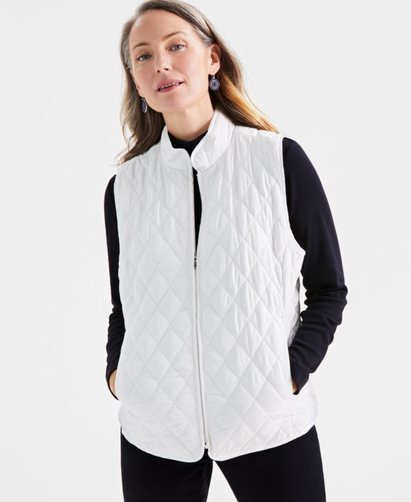 Women's Quilted Mock-Neck Vest