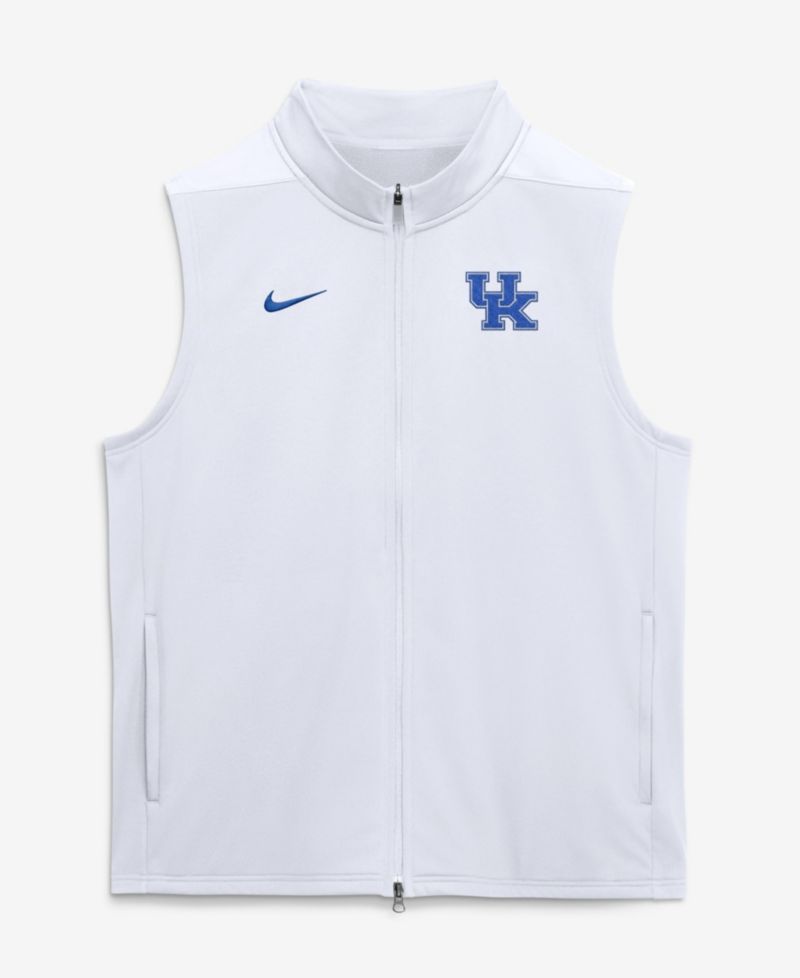Men's White Kentucky Wildcats Primetime Victory Therma-FIT Full-Zip Vest