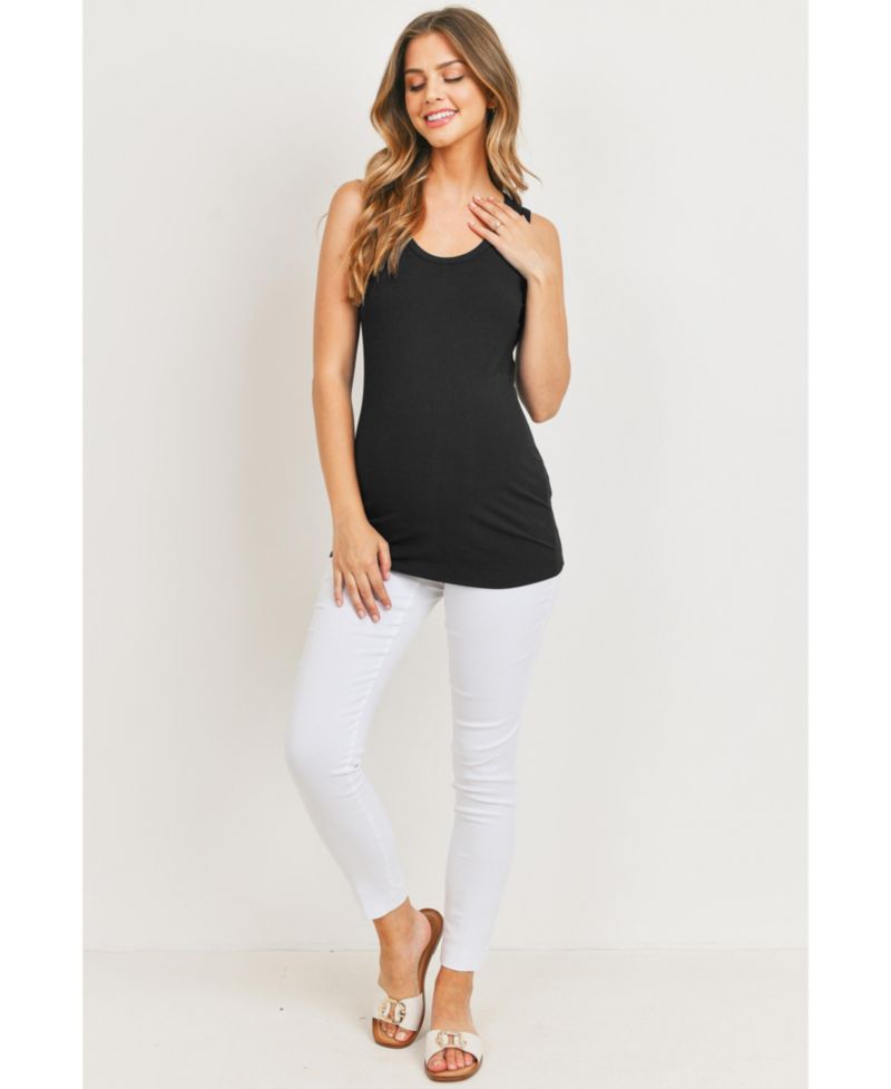 Maternity Ribbed Scoop Neck Tank Top