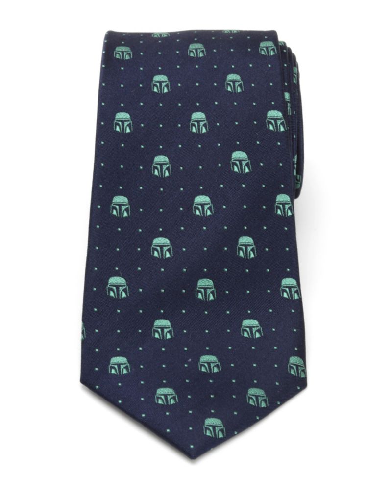 Men's Mandalorian Helmet Dotted Tie