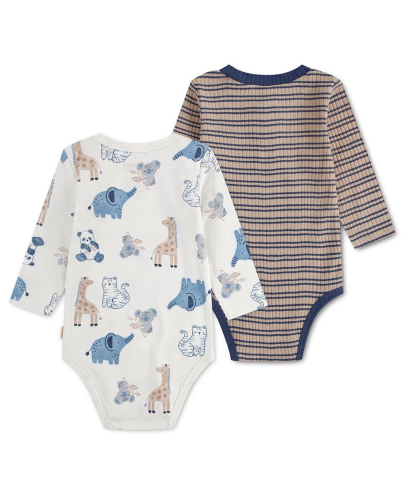 Baby Boys' Babywear Long-Sleeve Bodysuits, 2-Pack