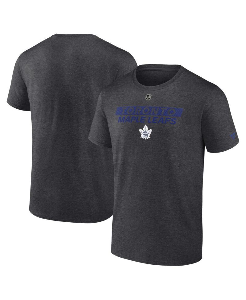 Men's Heather Charcoal Toronto Maple Leaf's Authentic Pro Core Primary T-Shirt
