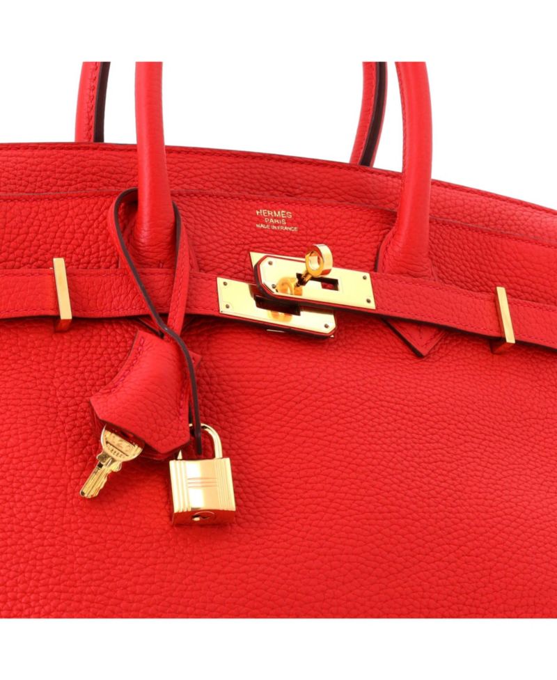Birkin 30 Handbag Red Togo with Gold Hardware