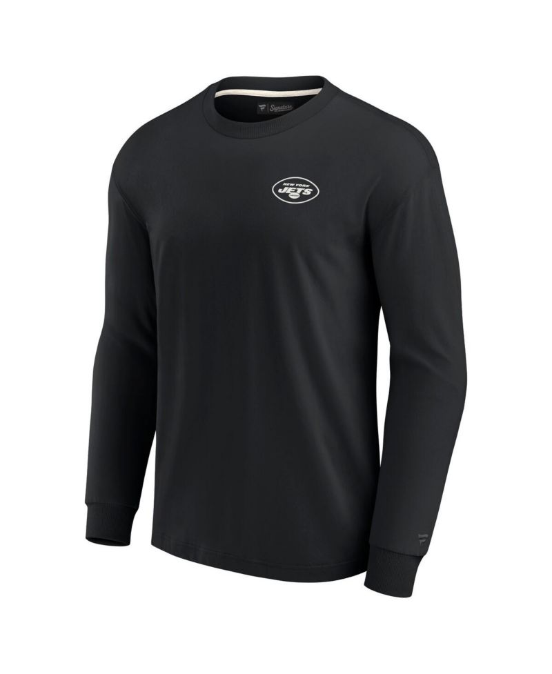Men's and Women's Black New York Jets Super Soft Long Sleeve T-shirt