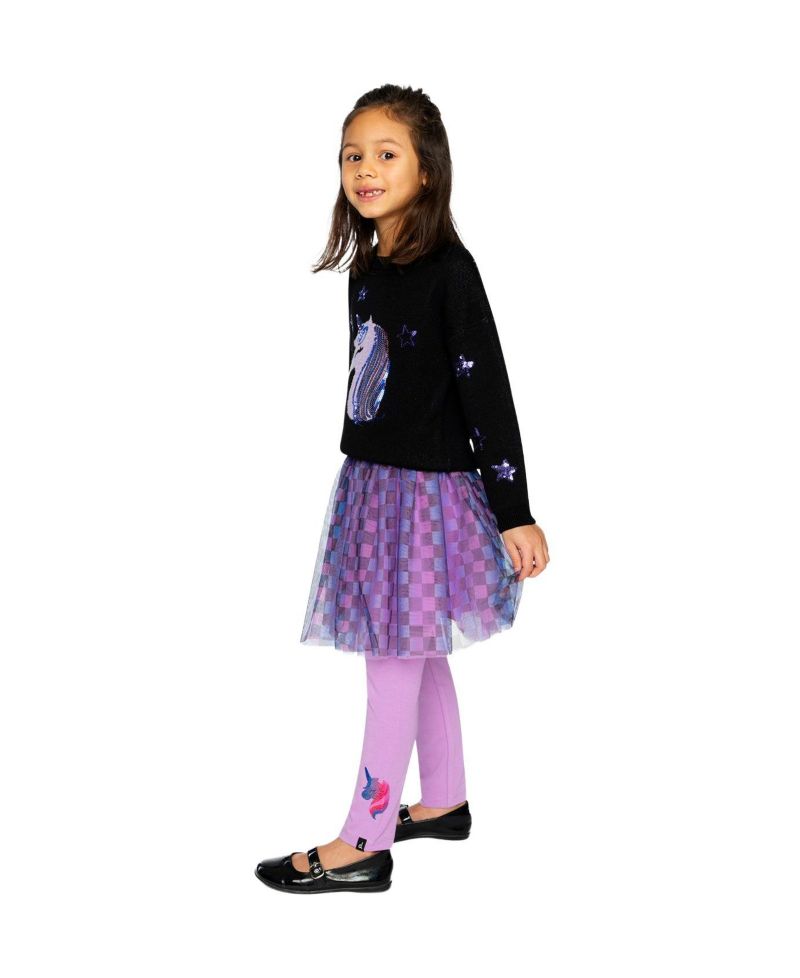 Little and Big Girl (6 - 12) Cotton Jersey Leggings Pant