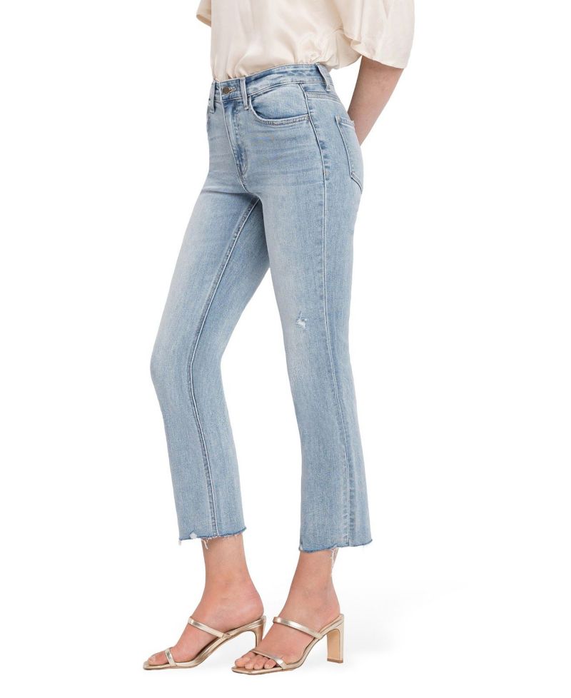 Women's High Rise Crop Straight Jeans