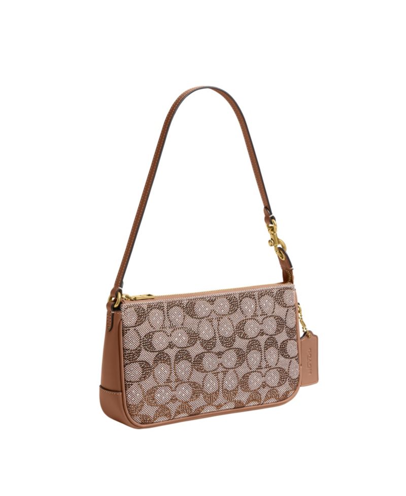 Plaza Small Crystal Signature Jacquard Shoulder Bag