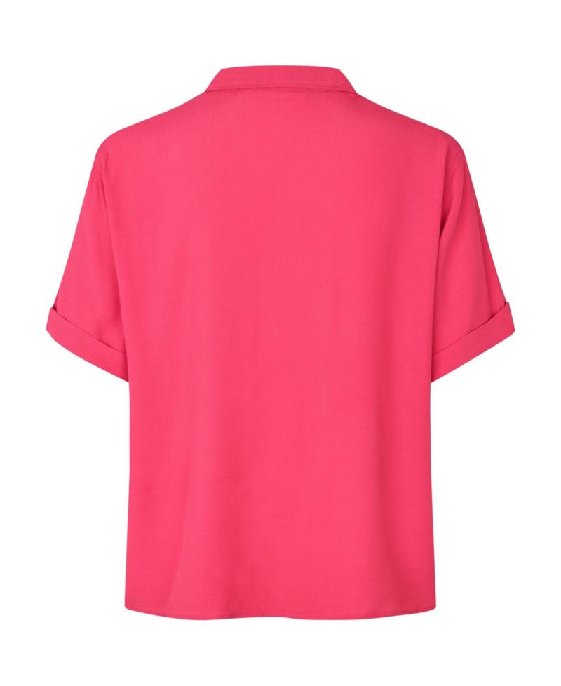 Women's MaDyvora V-Neck Short-Sleeve Ruffle Blouse