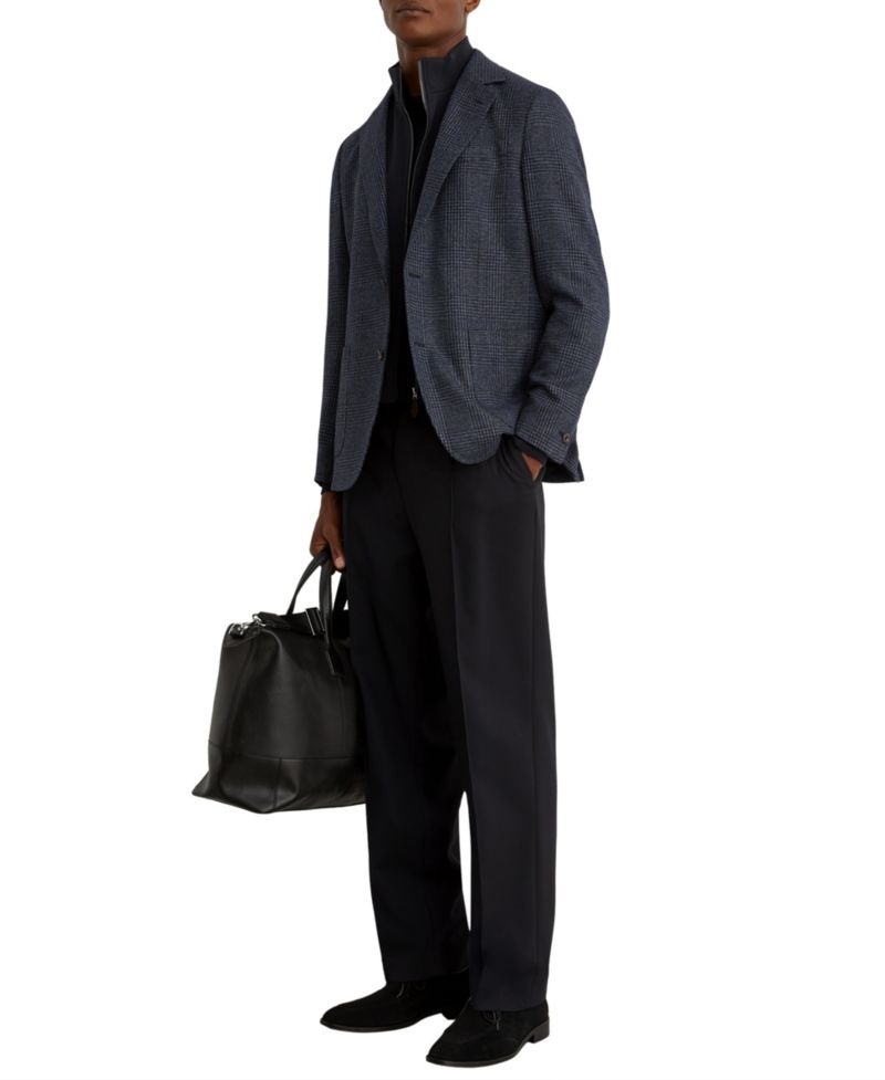Men's Kyle Check Single-Breasted with Gilet Insert Tailored-Fit Blazer