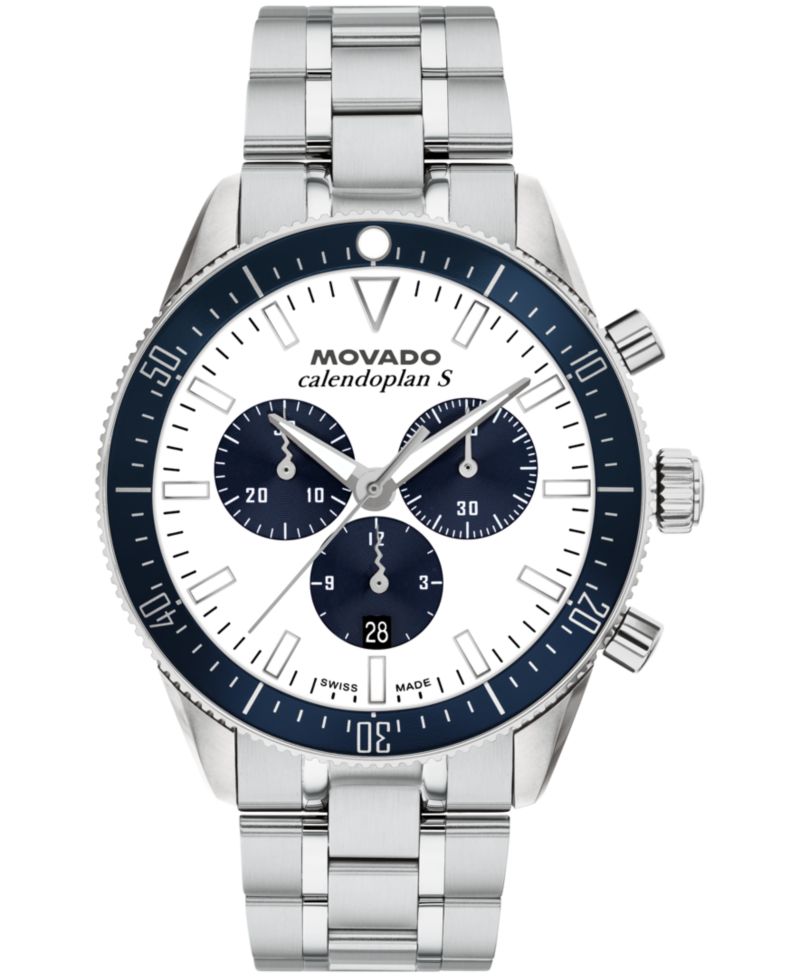Men's Calendoplan S Swiss Quartz Chrono Stainless-Steel Watch, 42mm