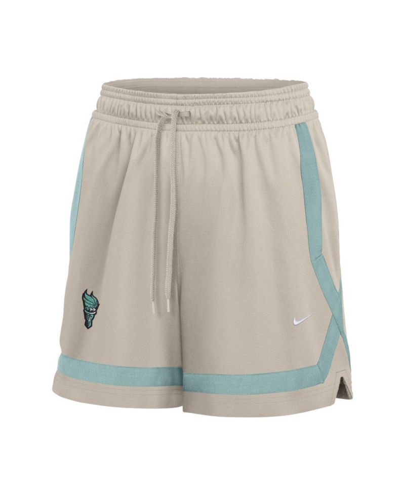 Women's Cream New York Liberty Studio Fleece Shorts