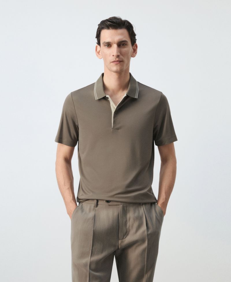 Men's Slim-Fit Solid Polo Shirt