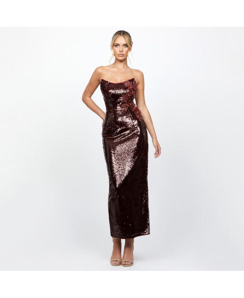 Edith Scoop Strapless Midaxi