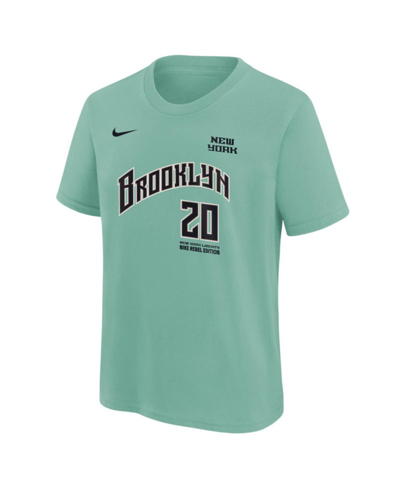 Big Boys and Girls Sabrina Ionescu Mint New York Liberty Rebel Edition Name & Number T-Shirt