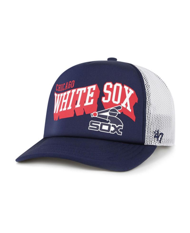 Men's Navy Chicago White Sox Meander Foam Trucker Snapback Hat