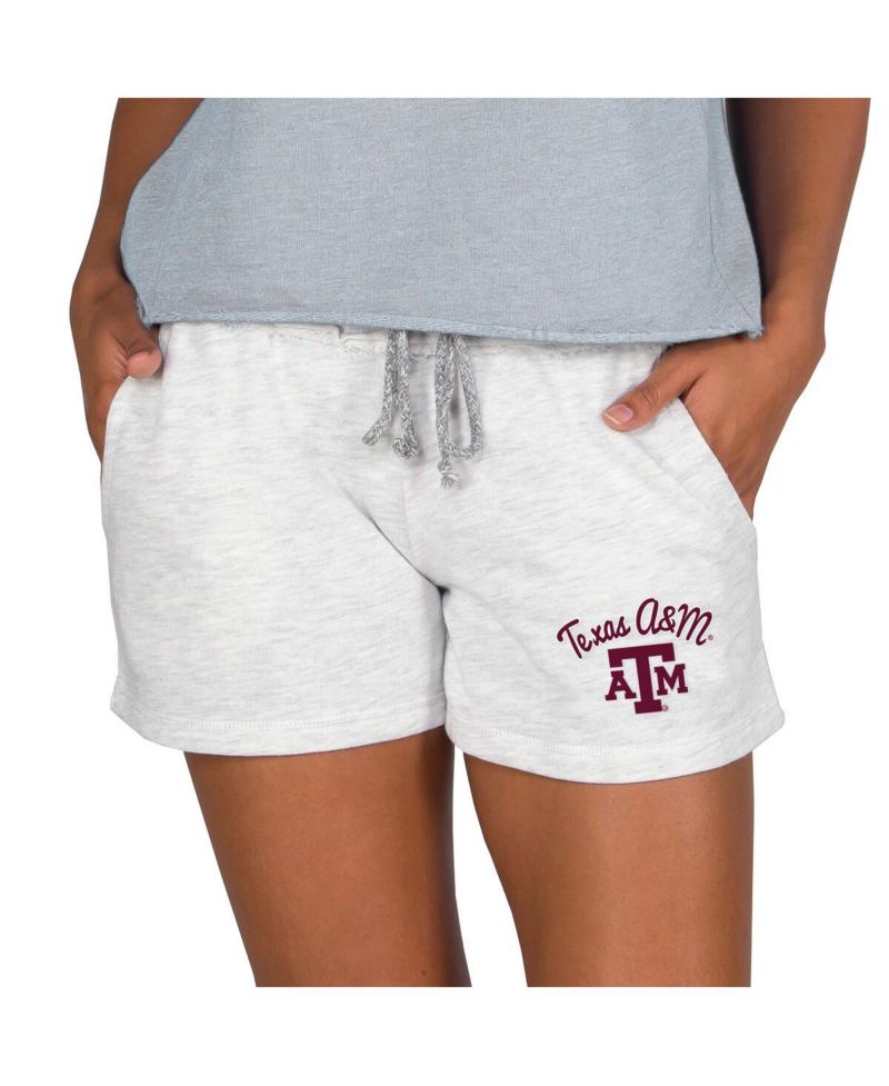 Women's Ash Texas A&M Aggies Mainstream French Terry Tri-Blend Shorts