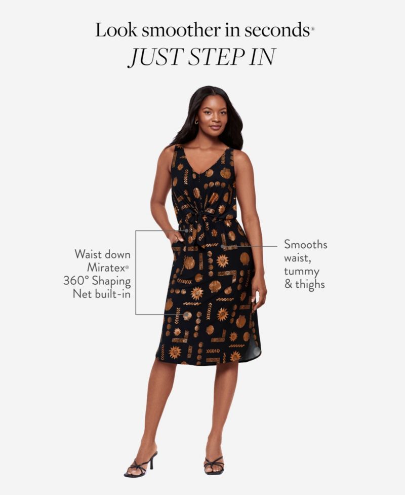 Women's V-Neck Midi Shaping Dress