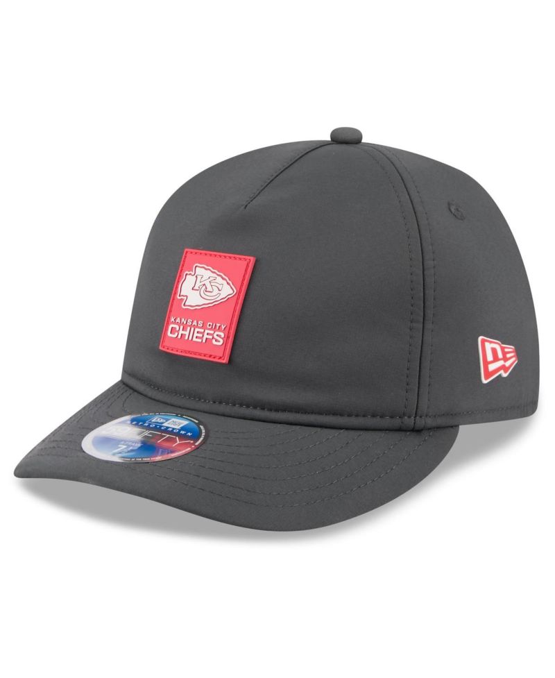 Men's Charcoal Kansas City Chiefs 2025 Sideline Cold Weather Retro Crown 59FIFTY Fitted Hat