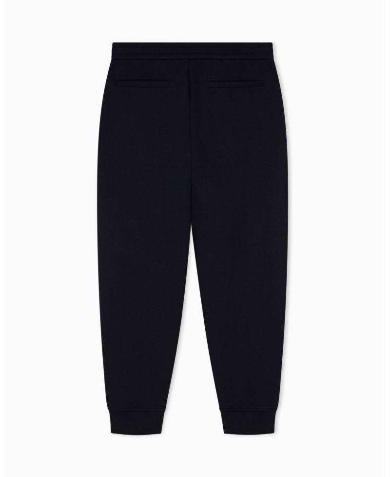 Men's Black And Gold Bonded Cotton Jogger