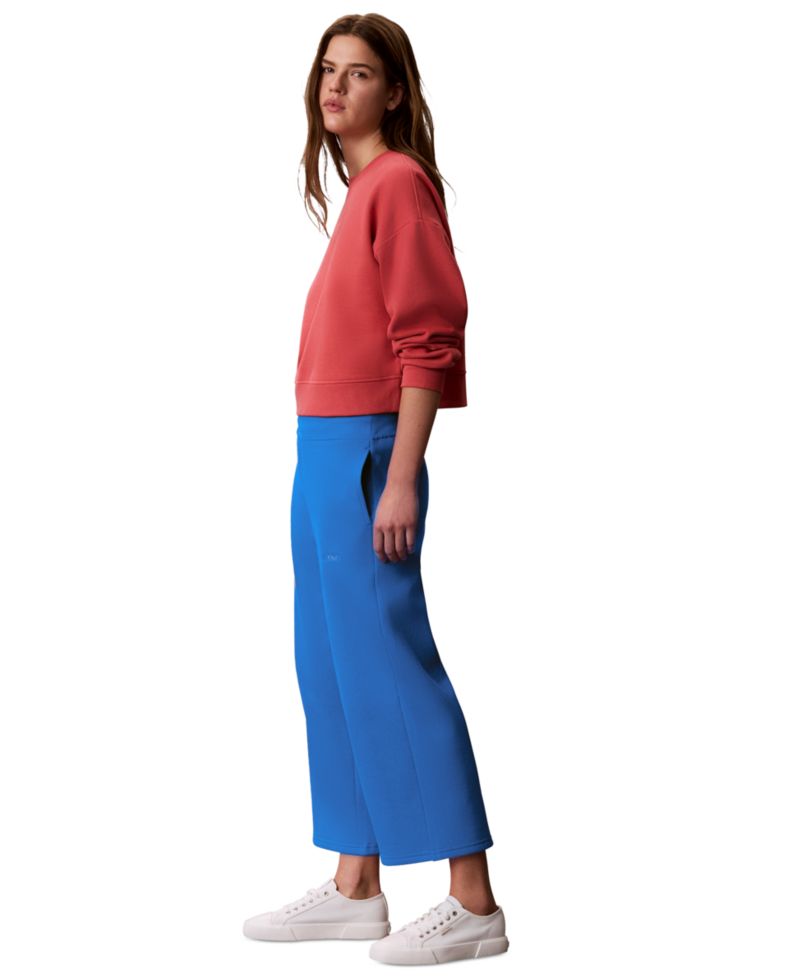 Women's Cropped Wide-Leg Sweatpants