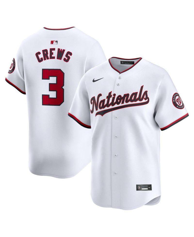 Men's Dylan Crews White Washington Nationals Home Limited Player Jersey