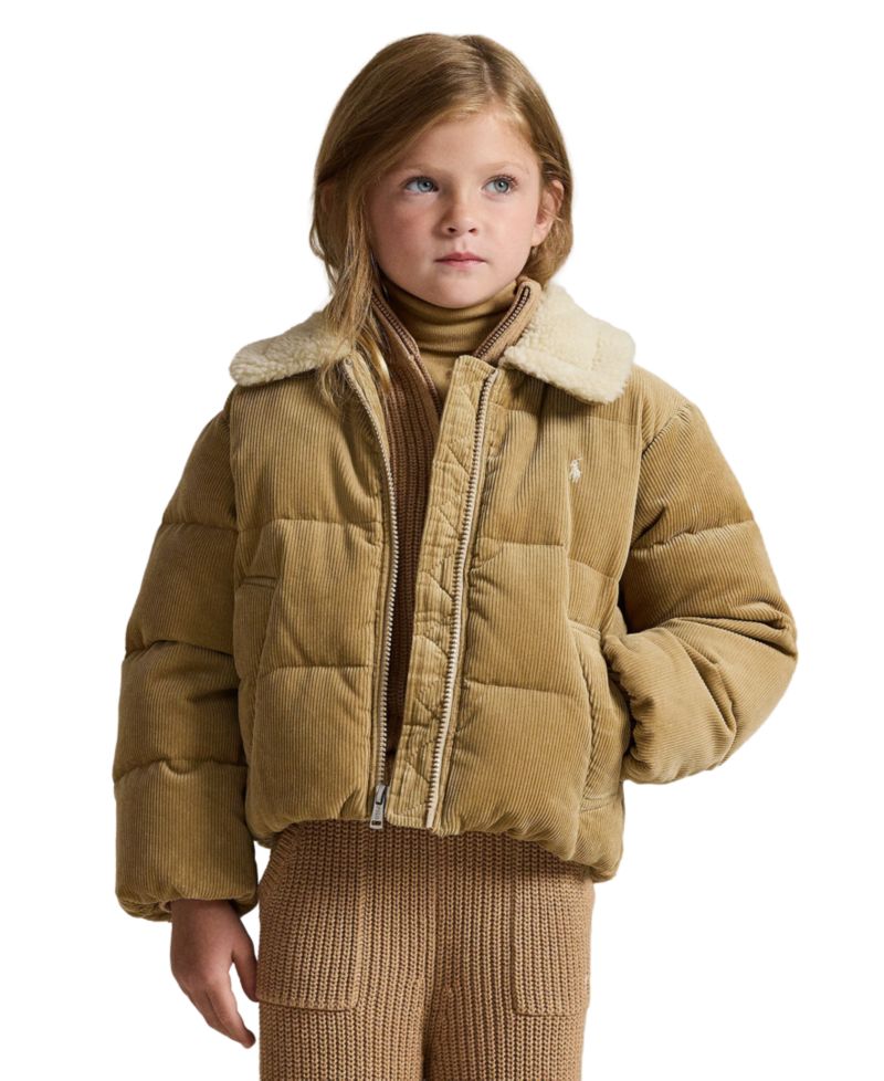 Girls' 2T-6X Cotton Corduroy Down Jacket