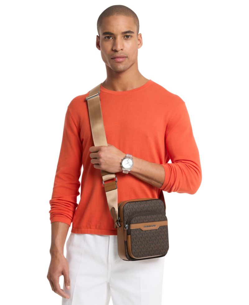 Мужская сумка через плечо Michael Kors с фирменным логотипом Hudson Mini от Michael Kors