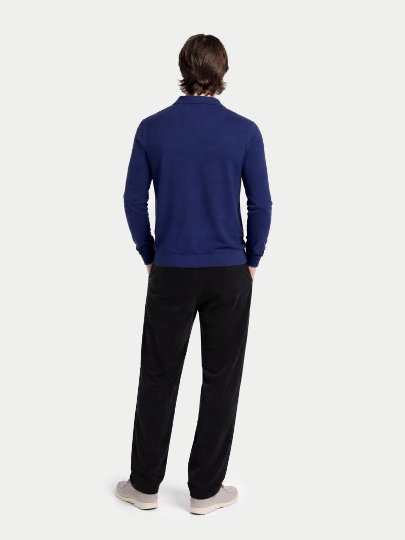 Men's Cashmere Silk Polo-Neck Cardigan