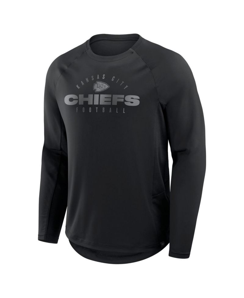 Men's Black Kansas City Chiefs Coverage Scheme Long Sleeve T-Shirt