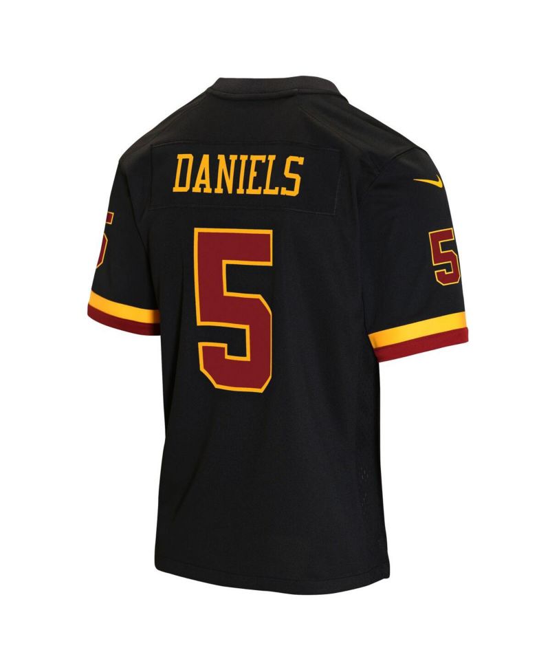 Big Boys and Girls Jayden Daniels Black Washington Commanders Hail Raiser Alternate Game Jersey
