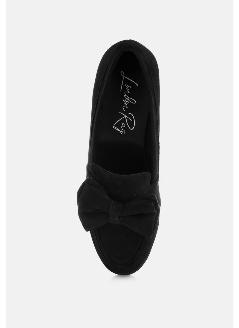 Womens Havisham Bow Accent Heeled Loafers
