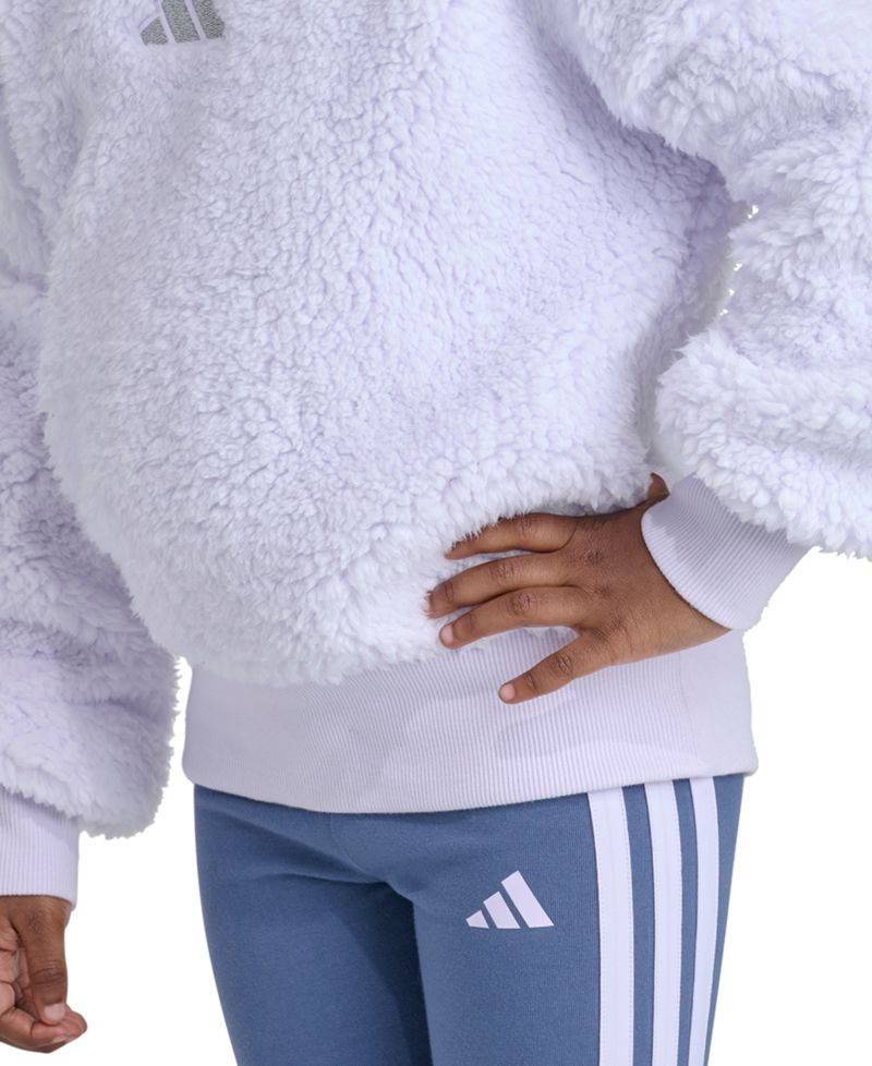 Girls' 2T-6X Long-Sleeve Sherpa Hoodie and Leggings, 2-Piece Set