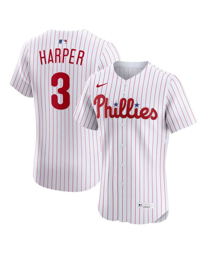 Men's Bryce Harper White Philadelphia Phillies Home Elite Jersey
