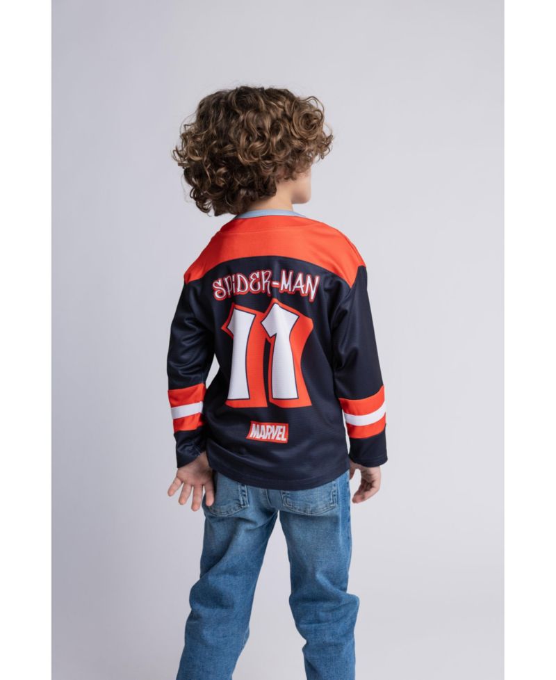Boys' 4-20 Miles Morales Long-Sleeve V-Neckline T-Shirt