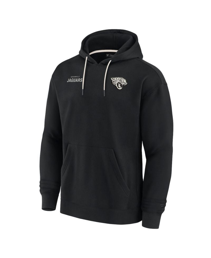 Men's and Women's Black Jacksonville Jaguars Super Soft Fleece Pullover Hoodie
