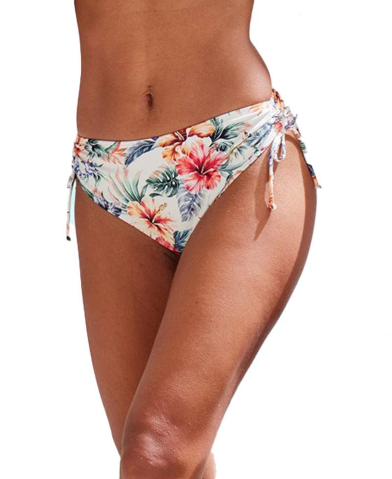 Women's Floral Print Mid Rise Bikini Mid-Rise Swim Bottom